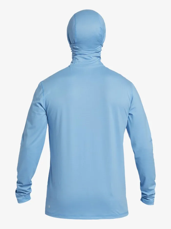 Men Quiksilver Rashguards Heritage UPF 50 Long Sleeve Surf Tee Azure Blue Men Quiksilver Rashguards Heritage UPF 50 Long Sleeve Surf Tee Azure Blue