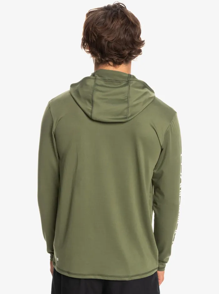 Men Quiksilver Rashguards Omni Session UPF 50 Long Sleeve Surf Tee Four Leaf Clover Men Quiksilver Rashguards Omni Session UPF 50 Long Sleeve Surf Tee Four Leaf Clover