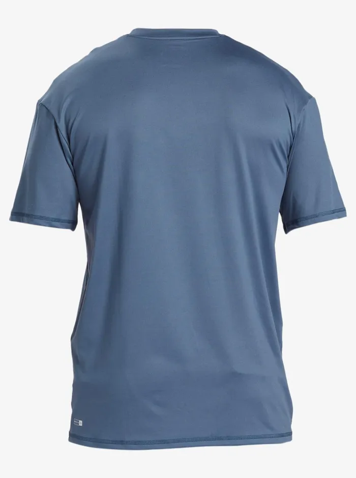 Men Quiksilver Rashguards Solid Streak Short Sleeve UPF 50 Surf Tee Bering Sea Men Quiksilver Rashguards Solid Streak Short Sleeve UPF 50 Surf Tee Bering Sea