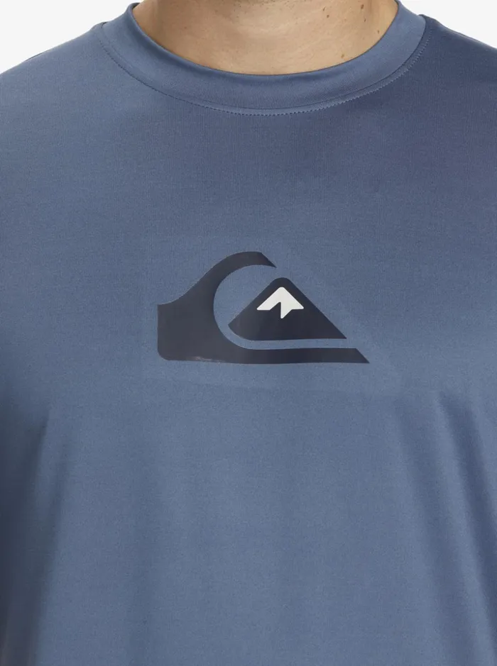 Men Quiksilver Rashguards Solid Streak Short Sleeve UPF 50 Surf Tee Bering Sea Men Quiksilver Rashguards Solid Streak Short Sleeve UPF 50 Surf Tee Bering Sea