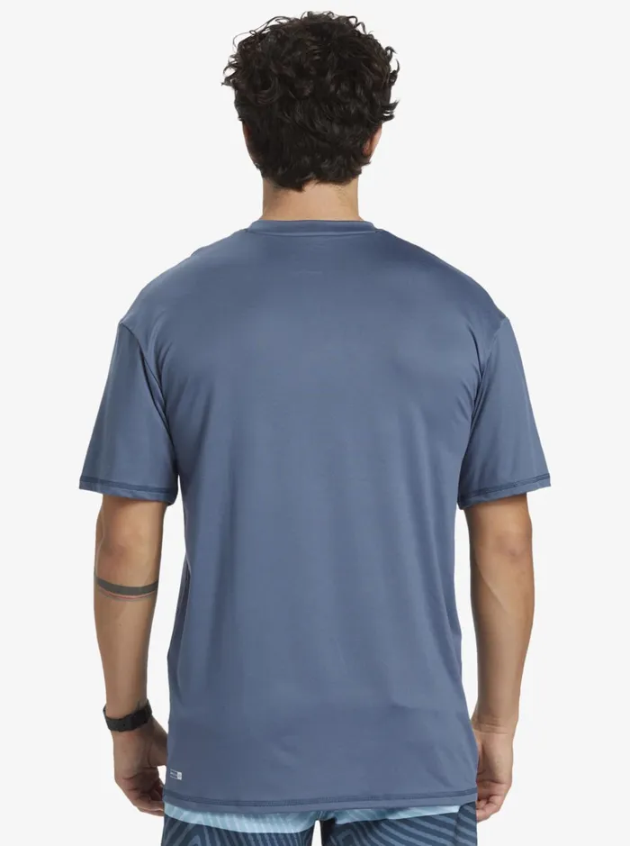 Men Quiksilver Rashguards Solid Streak Short Sleeve UPF 50 Surf Tee Bering Sea Men Quiksilver Rashguards Solid Streak Short Sleeve UPF 50 Surf Tee Bering Sea