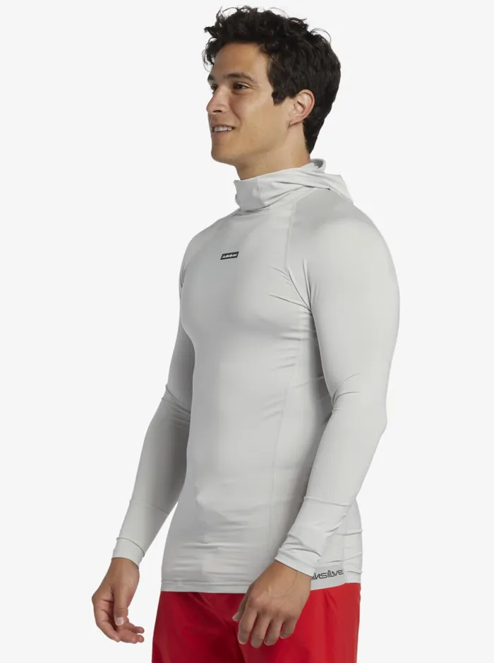 Men Quiksilver Rashguards Storm Tripper Long Sleeve UPF 50 Rashguard Gray Violet Men Quiksilver Rashguards Storm Tripper Long Sleeve UPF 50 Rashguard Gray Violet