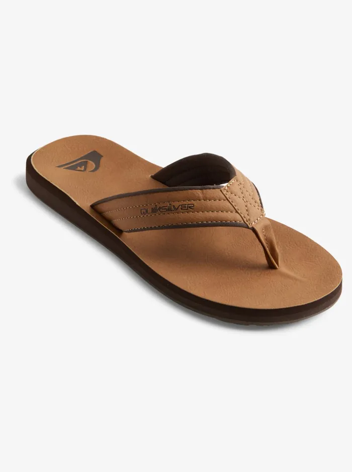 Men Quiksilver Sandals Carver Nubuck Sandals Tan 8211 Pattern1