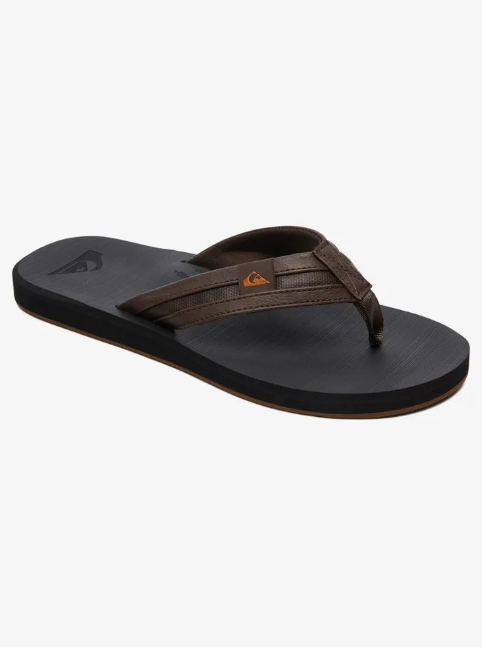 Men Quiksilver Sandals Carver Squish Sandals Brownblackbrown
