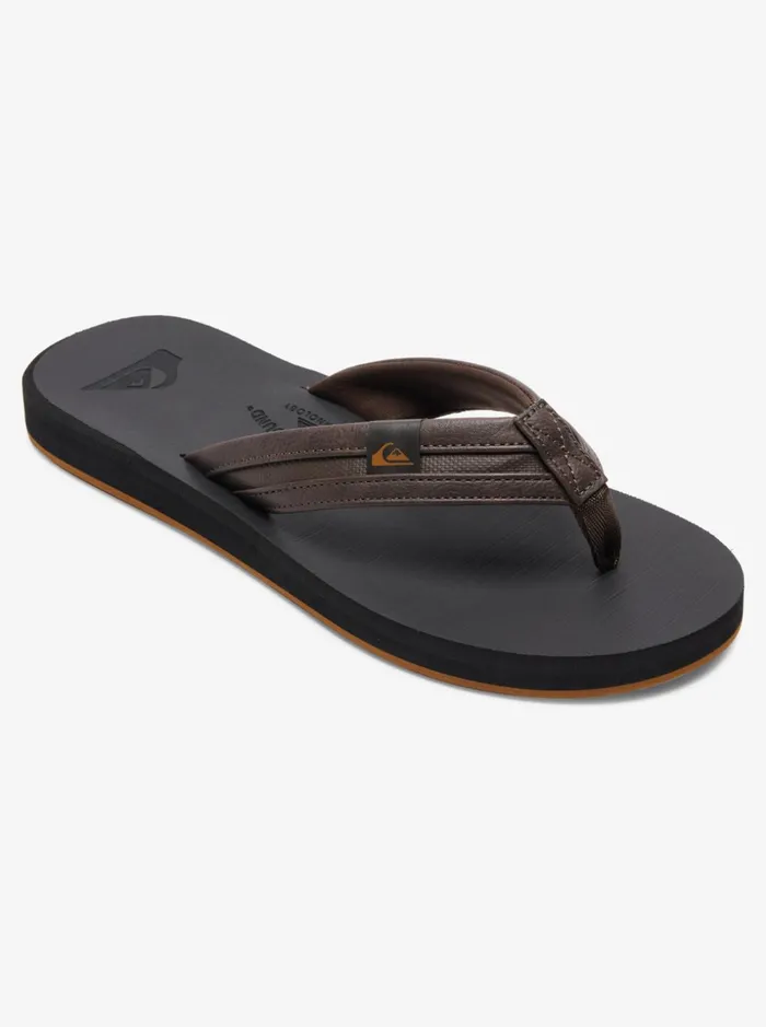 Men Quiksilver Sandals Carver Squish Sandals Brownblackbrown Men Quiksilver Sandals Carver Squish Sandals Brownblackbrown