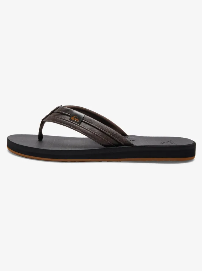 Men Quiksilver Sandals Carver Squish Sandals Brownblackbrown Men Quiksilver Sandals Carver Squish Sandals Brownblackbrown
