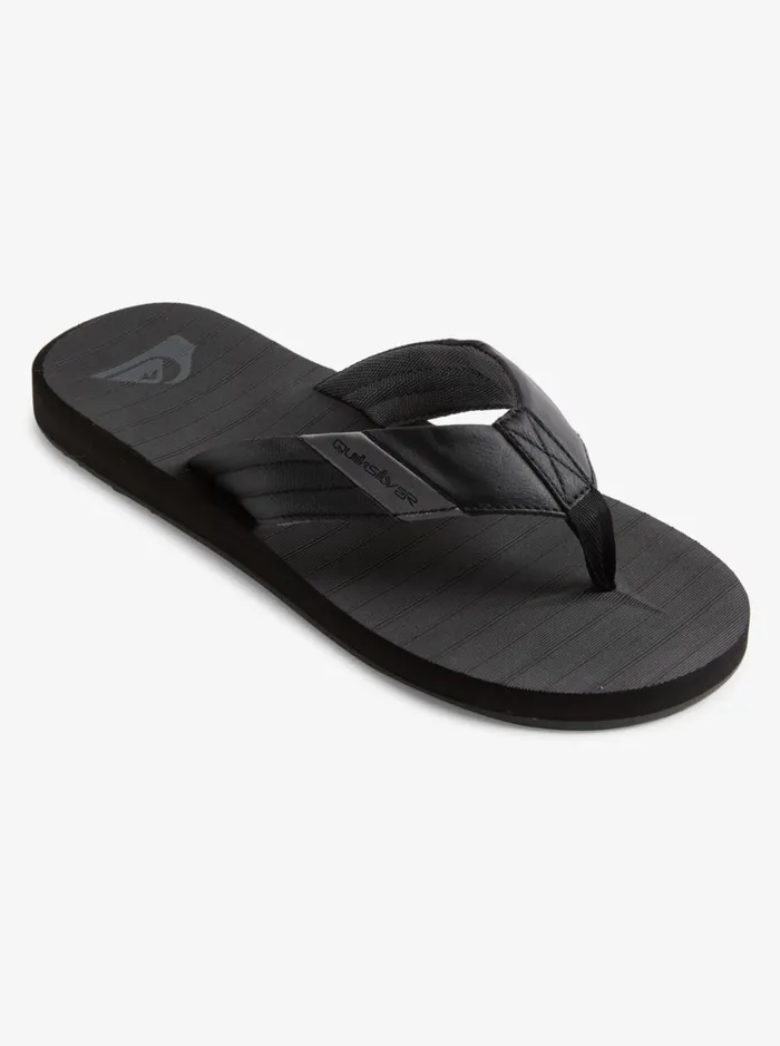 Men Quiksilver Sandals Carver Tropics Sandals Blackblackgrey