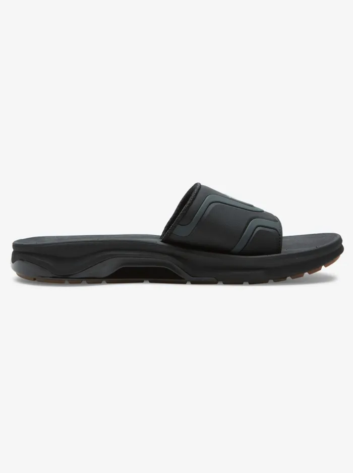 Men Quiksilver Sandals Mathodic Recovery Slide Sandals Black 1 Men Quiksilver Sandals Mathodic Recovery Slide Sandals Black 1