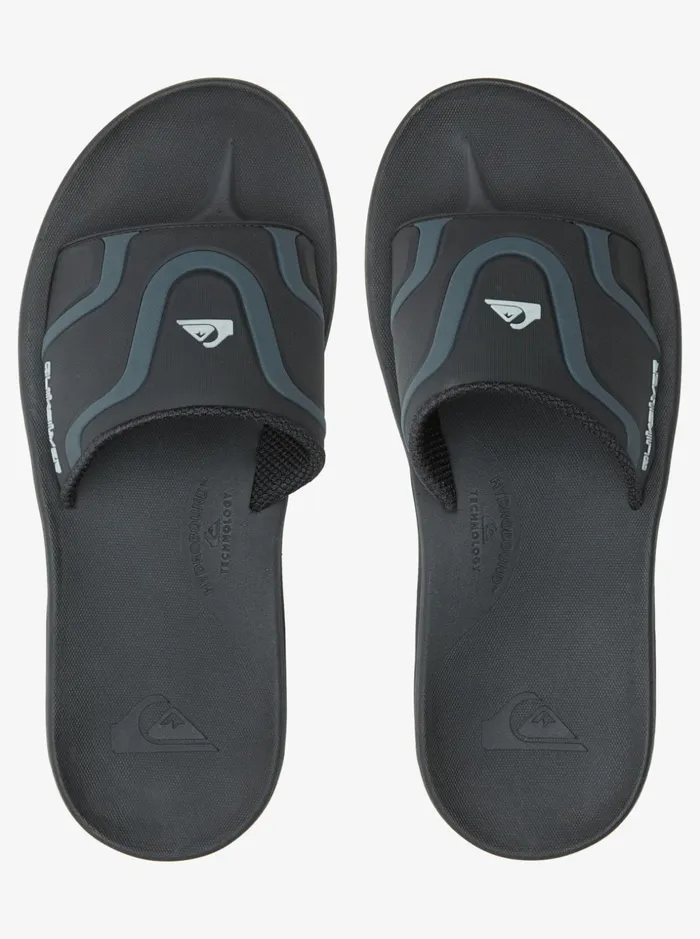Men Quiksilver Sandals Mathodic Recovery Slide Sandals Black 1 Men Quiksilver Sandals Mathodic Recovery Slide Sandals Black 1