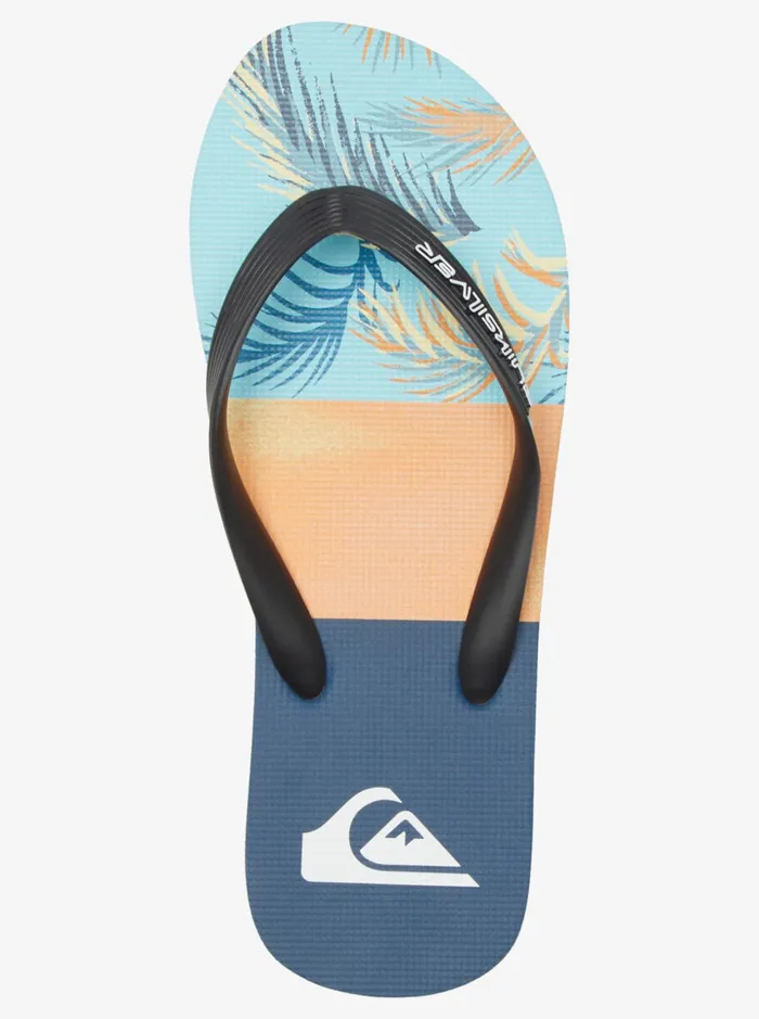 Men Quiksilver Sandals Molokai Panel FlipFlops Blueblackyellow Men Quiksilver Sandals Molokai Panel FlipFlops Blueblackyellow