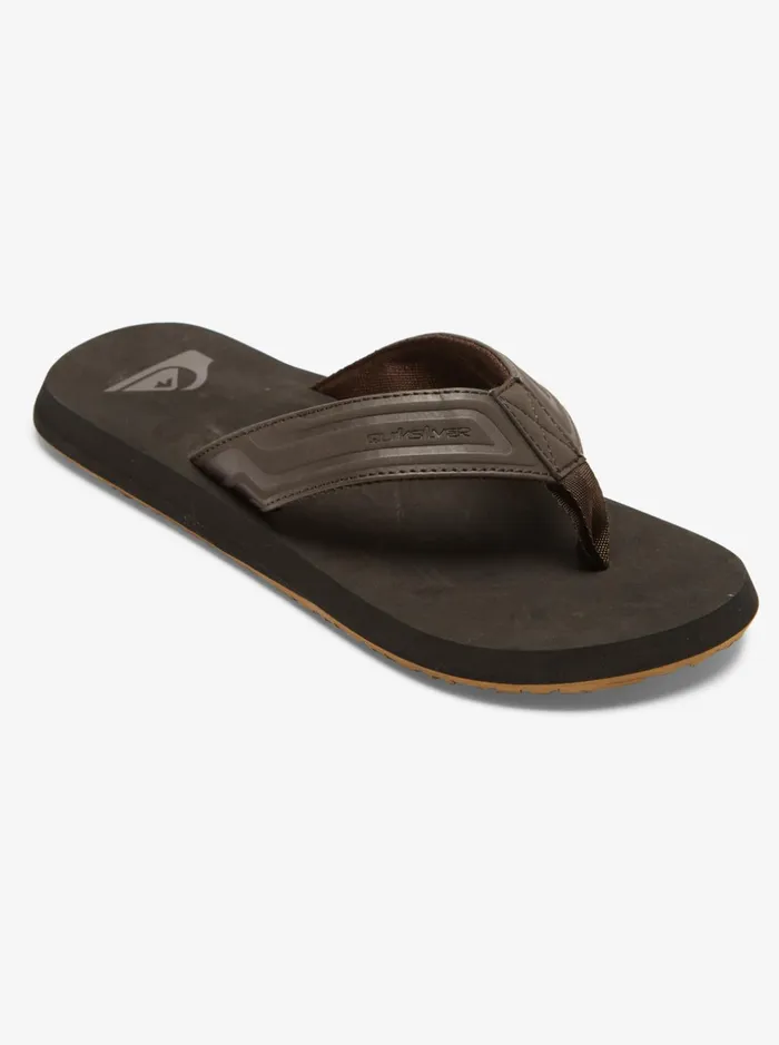 Men Quiksilver Sandals Monkey Wrench Core Slide Sandals Brown 1