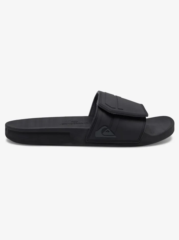 Men Quiksilver Sandals Rivi Slide Adjust Sliders Blackgreyblack Men Quiksilver Sandals Rivi Slide Adjust Sliders Blackgreyblack