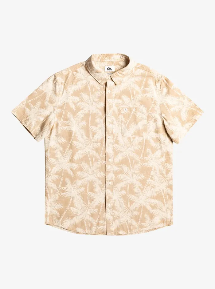 Men Quiksilver Shirts and Polos Fleeting Moment Short Sleeve Shirt Plage Fleeting Moment