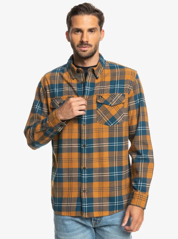Men Quiksilver Shirts and Polos Harelaw Stretch Long Sleeve Shirt Brown Sugar Harelaw Men Quiksilver Shirts and Polos Harelaw Stretch Long Sleeve Shirt Brown Sugar Harelaw