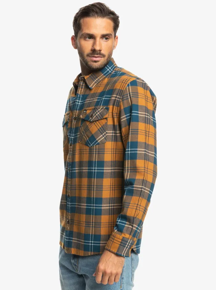 Men Quiksilver Shirts and Polos Harelaw Stretch Long Sleeve Shirt Brown Sugar Harelaw Men Quiksilver Shirts and Polos Harelaw Stretch Long Sleeve Shirt Brown Sugar Harelaw