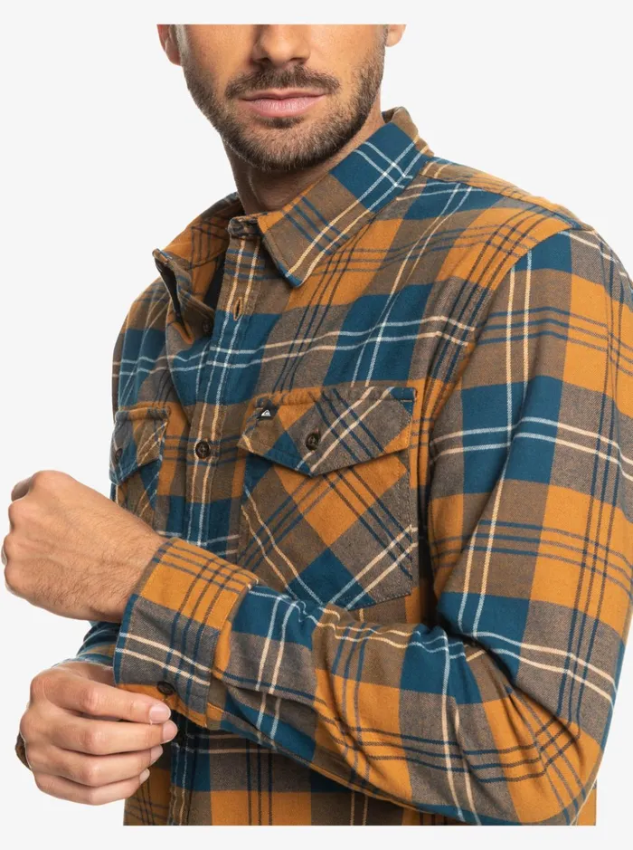 Men Quiksilver Shirts and Polos Harelaw Stretch Long Sleeve Shirt Brown Sugar Harelaw Men Quiksilver Shirts and Polos Harelaw Stretch Long Sleeve Shirt Brown Sugar Harelaw