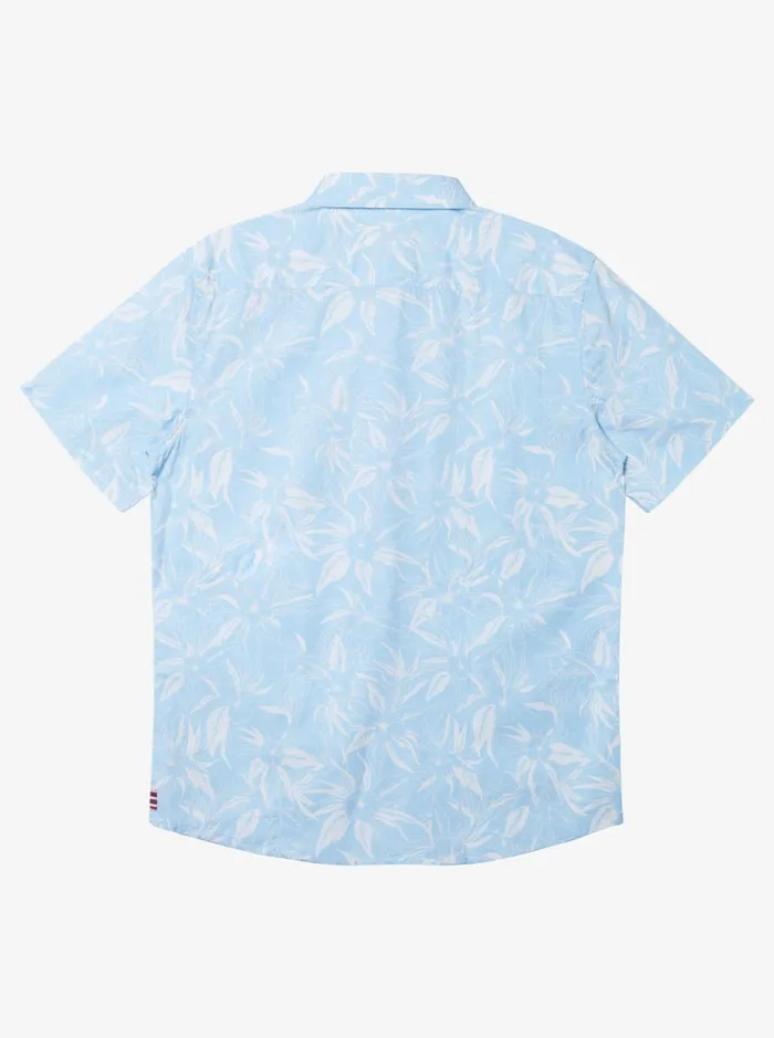 Men Quiksilver Shirts and Polos Hawaii Stay The Course Short Sleeve Shirt Clear Sky Men Quiksilver Shirts and Polos Hawaii Stay The Course Short Sleeve Shirt Clear Sky