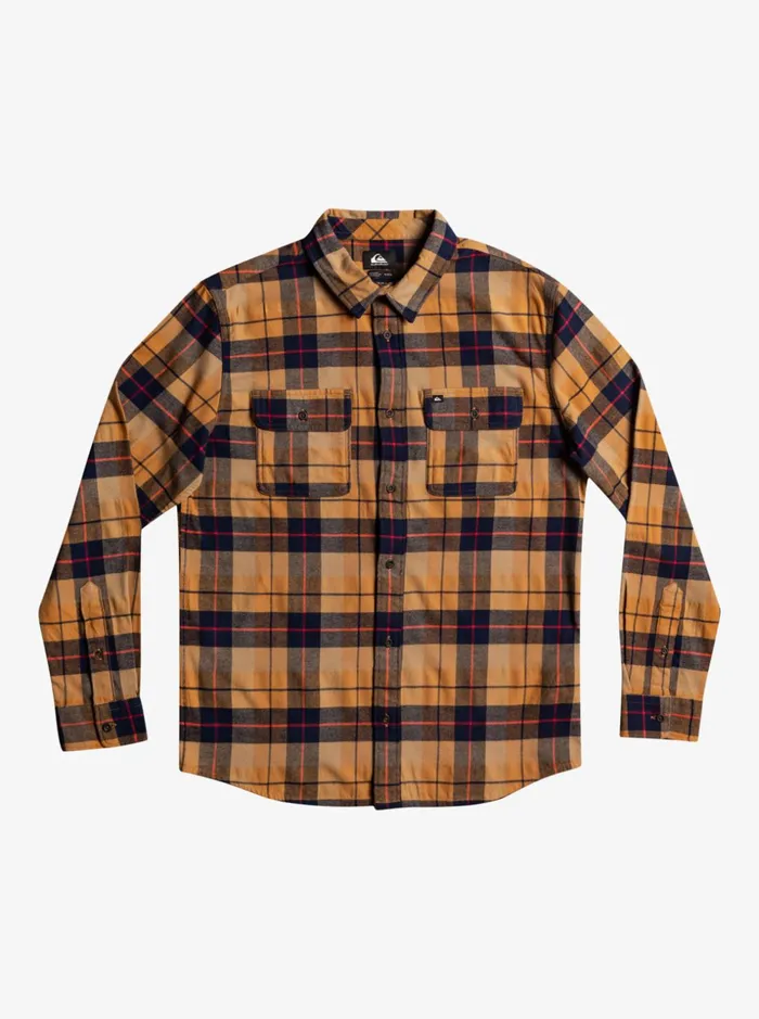 Men Quiksilver Shirts and Polos Kinsale Stretch Long Sleeve Shirt Brown Sugar Kinsale