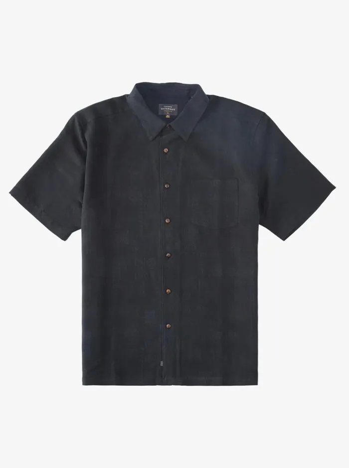 Men Quiksilver Shirts and Polos Waterman Manele Bay Short Sleeve Shirt Black