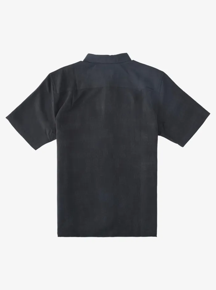 Men Quiksilver Shirts and Polos Waterman Manele Bay Short Sleeve Shirt Black Men Quiksilver Shirts and Polos Waterman Manele Bay Short Sleeve Shirt Black