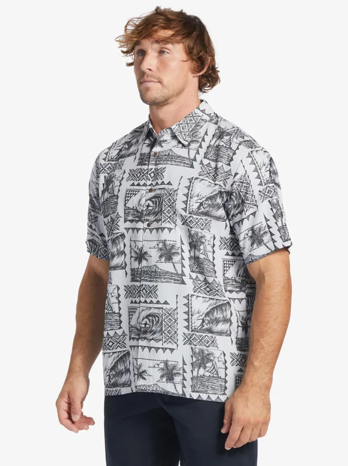 Men Quiksilver Shirts and Polos Waterman Surf Trippers Short Sleeve Shirt Black Surf Trippers Men Quiksilver Shirts and Polos Waterman Surf Trippers Short Sleeve Shirt Black Surf Trippers