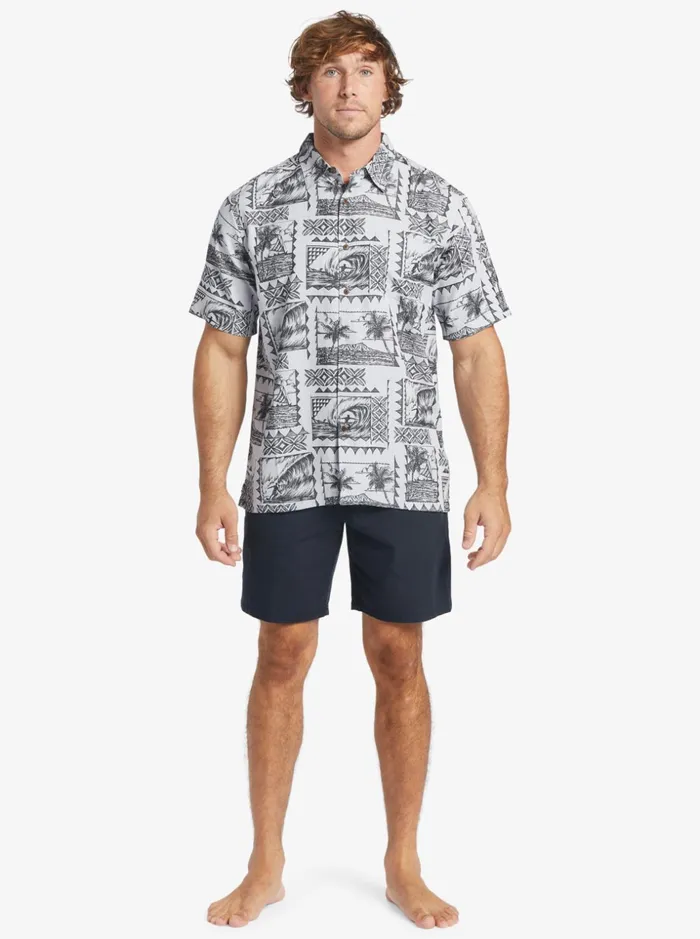 Men Quiksilver Shirts and Polos Waterman Surf Trippers Short Sleeve Shirt Black Surf Trippers Men Quiksilver Shirts and Polos Waterman Surf Trippers Short Sleeve Shirt Black Surf Trippers
