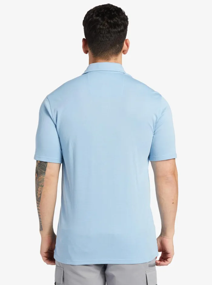 Men Quiksilver Shirts and Polos Waterman Waterpolo Short Sleeve Polo Shirt Dusk Blue Men Quiksilver Shirts and Polos Waterman Waterpolo Short Sleeve Polo Shirt Dusk Blue