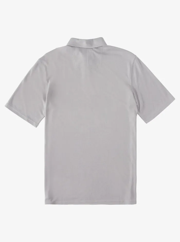 Men Quiksilver Shirts and Polos Waterman Waterpolo Short Sleeve Polo Shirt Sharkskin Men Quiksilver Shirts and Polos Waterman Waterpolo Short Sleeve Polo Shirt Sharkskin
