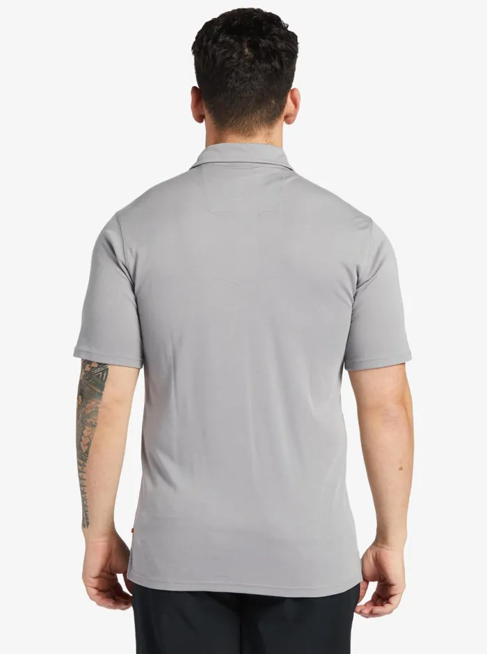 Men Quiksilver Shirts and Polos Waterman Waterpolo Short Sleeve Polo Shirt Sharkskin Men Quiksilver Shirts and Polos Waterman Waterpolo Short Sleeve Polo Shirt Sharkskin