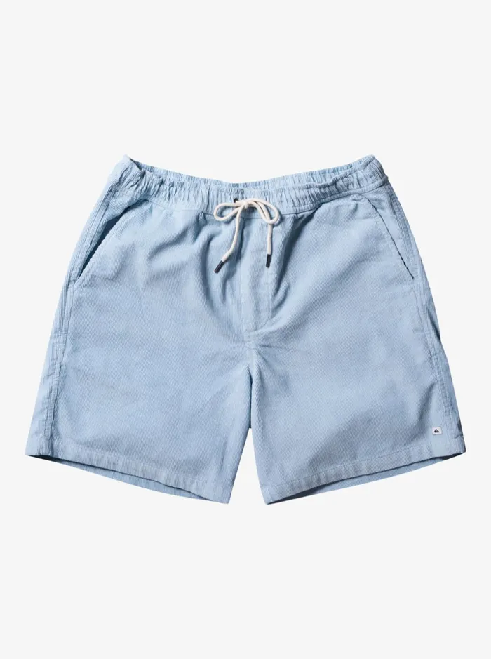 Men Quiksilver Shorts and Amphibians Taxer Cord Shorts Celestial Blue