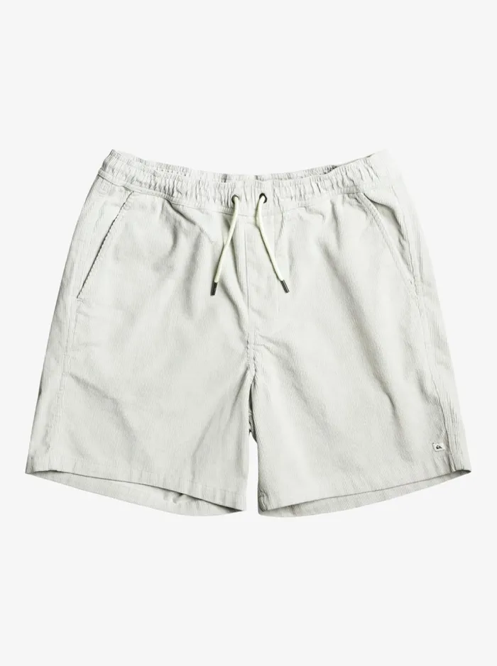 Men Quiksilver Shorts and Amphibians Taxer Cord Shorts Gray Violet