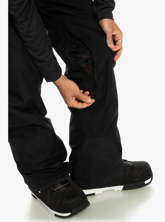 Men Quiksilver Snow Pants Mission Shell Pro 3L GORETEX Black Snow Pants True Black Men Quiksilver Snow Pants Mission Shell Pro 3L GORETEX Black Snow Pants True Black
