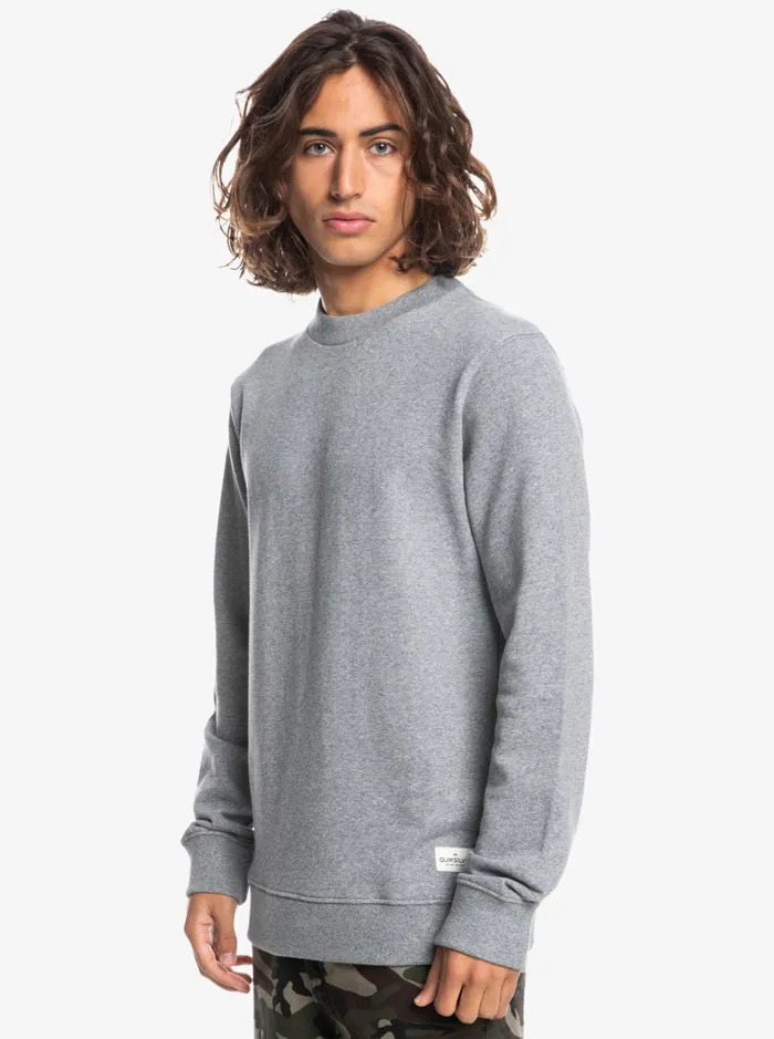Men Quiksilver Sweatshirts and Hoodies Essentials Sweatshirt Light Grey Heather