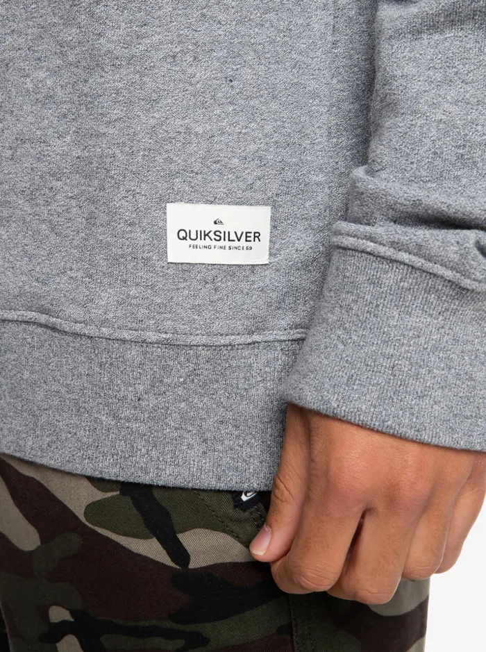 Men Quiksilver Sweatshirts and Hoodies Essentials Sweatshirt Light Grey Heather