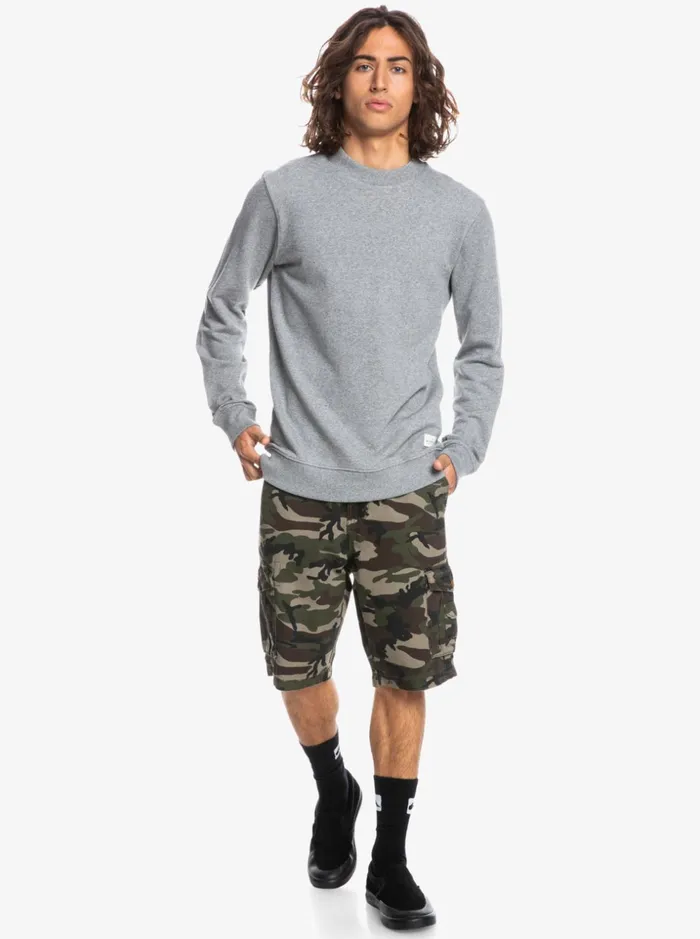 Men Quiksilver Sweatshirts and Hoodies Essentials Sweatshirt Light Grey Heather