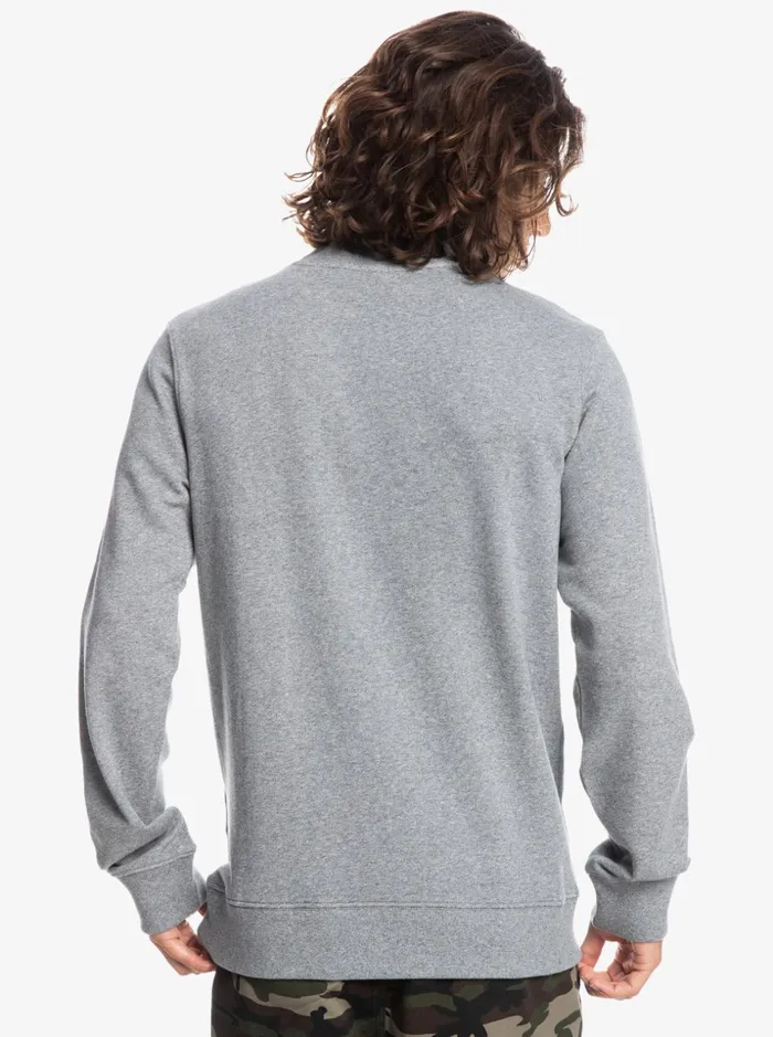 Men Quiksilver Sweatshirts and Hoodies Essentials Sweatshirt Light Grey Heather