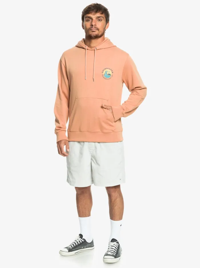 Men Quiksilver Sweatshirts and Hoodies QS Bubble Stamp Hoodie Cafe Creme Men Quiksilver Sweatshirts and Hoodies QS Bubble Stamp Hoodie Cafe Creme