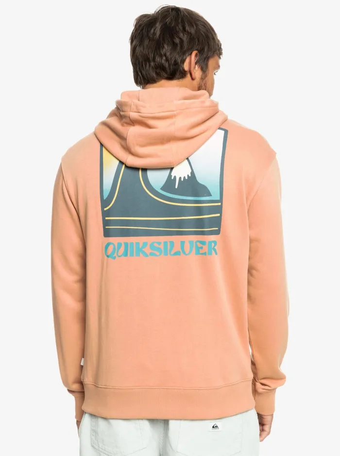 Men Quiksilver Sweatshirts and Hoodies QS Bubble Stamp Hoodie Cafe Creme Men Quiksilver Sweatshirts and Hoodies QS Bubble Stamp Hoodie Cafe Creme