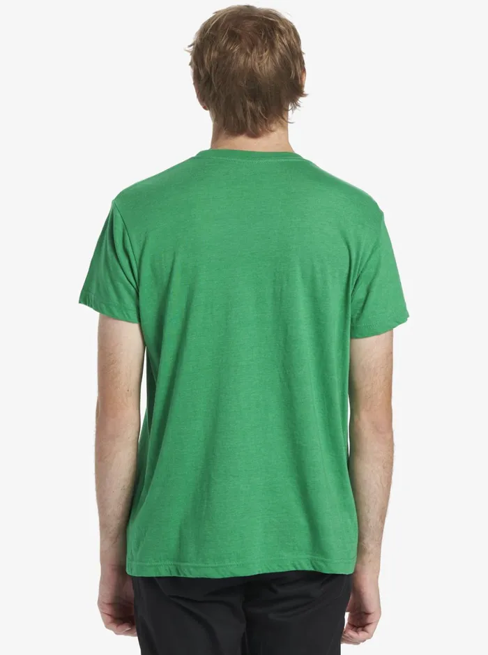 Men Quiksilver Tees Circle Palm TShirt Kelly Green Heather Men Quiksilver Tees Circle Palm TShirt Kelly Green Heather
