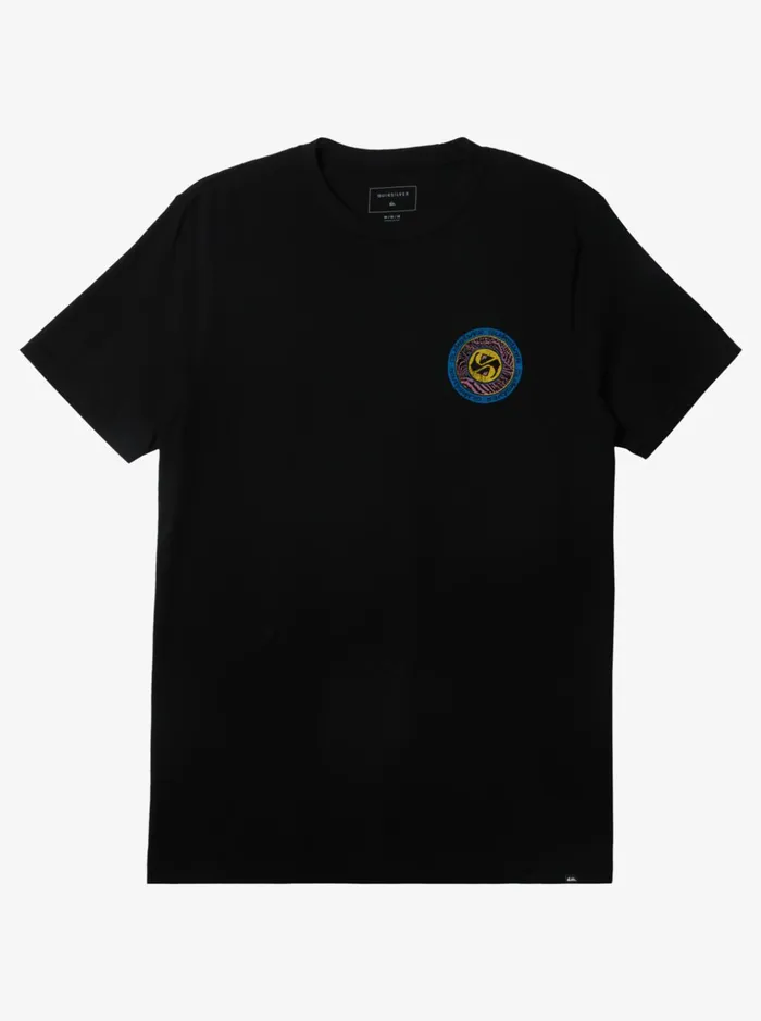 Men Quiksilver Tees Circles End TShirt Black