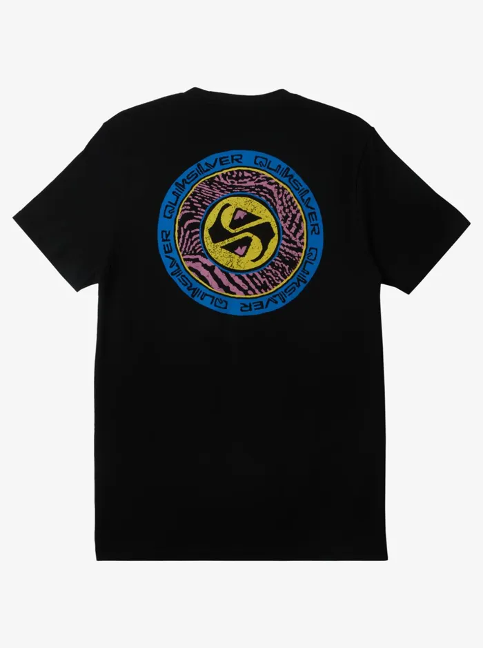 Men Quiksilver Tees Circles End TShirt Black Men Quiksilver Tees Circles End TShirt Black