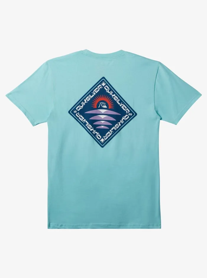 Men Quiksilver Tees Clearview TShirt Angel Blue Men Quiksilver Tees Clearview TShirt Angel Blue