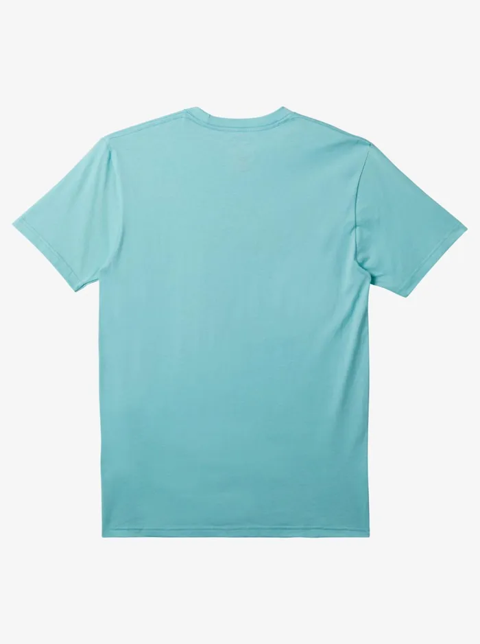 Men Quiksilver Tees Comp Logo Tshirt Angel Blue Men Quiksilver Tees Comp Logo Tshirt Angel Blue