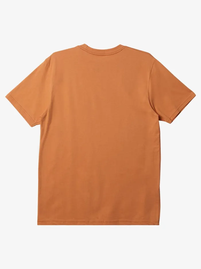 Men Quiksilver Tees Comp Logo Tshirt Copper Tan Men Quiksilver Tees Comp Logo Tshirt Copper Tan
