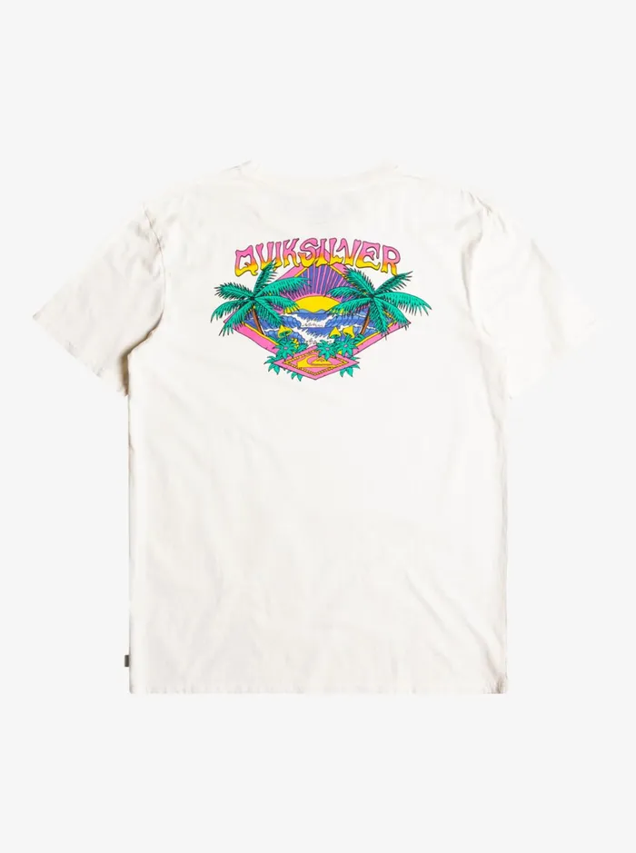 Men Quiksilver Tees Dreamlike Daze Organic TShirt Antique White Men Quiksilver Tees Dreamlike Daze Organic TShirt Antique White