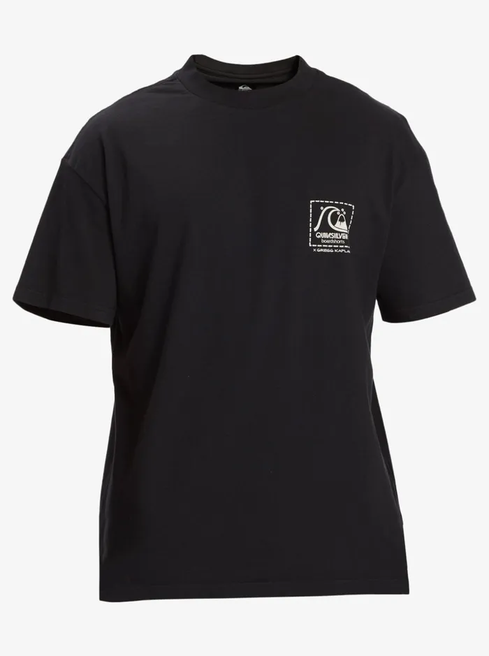 Men Quiksilver Tees Gregg Kaplan Blank Canvas TShirt Black Men Quiksilver Tees Gregg Kaplan Blank Canvas TShirt Black