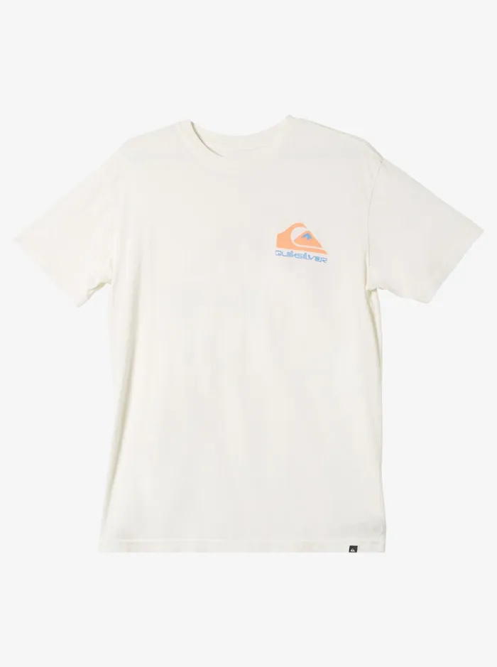 Men Quiksilver Tees Omni Logo TShirt Antique White