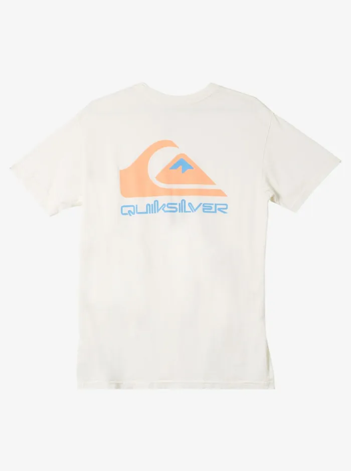 Men Quiksilver Tees Omni Logo TShirt Antique White Men Quiksilver Tees Omni Logo TShirt Antique White