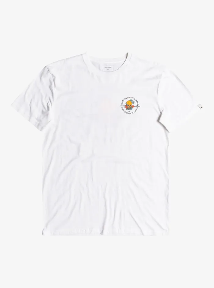 Men Quiksilver Tees Outta Road 2022 8211 TShirt For Men White