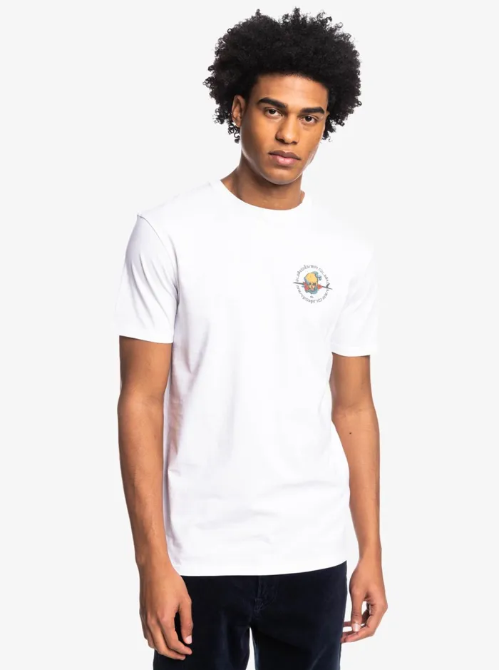 Men Quiksilver Tees Outta Road 2022 8211 TShirt For Men White Men Quiksilver Tees Outta Road 2022 8211 TShirt For Men White